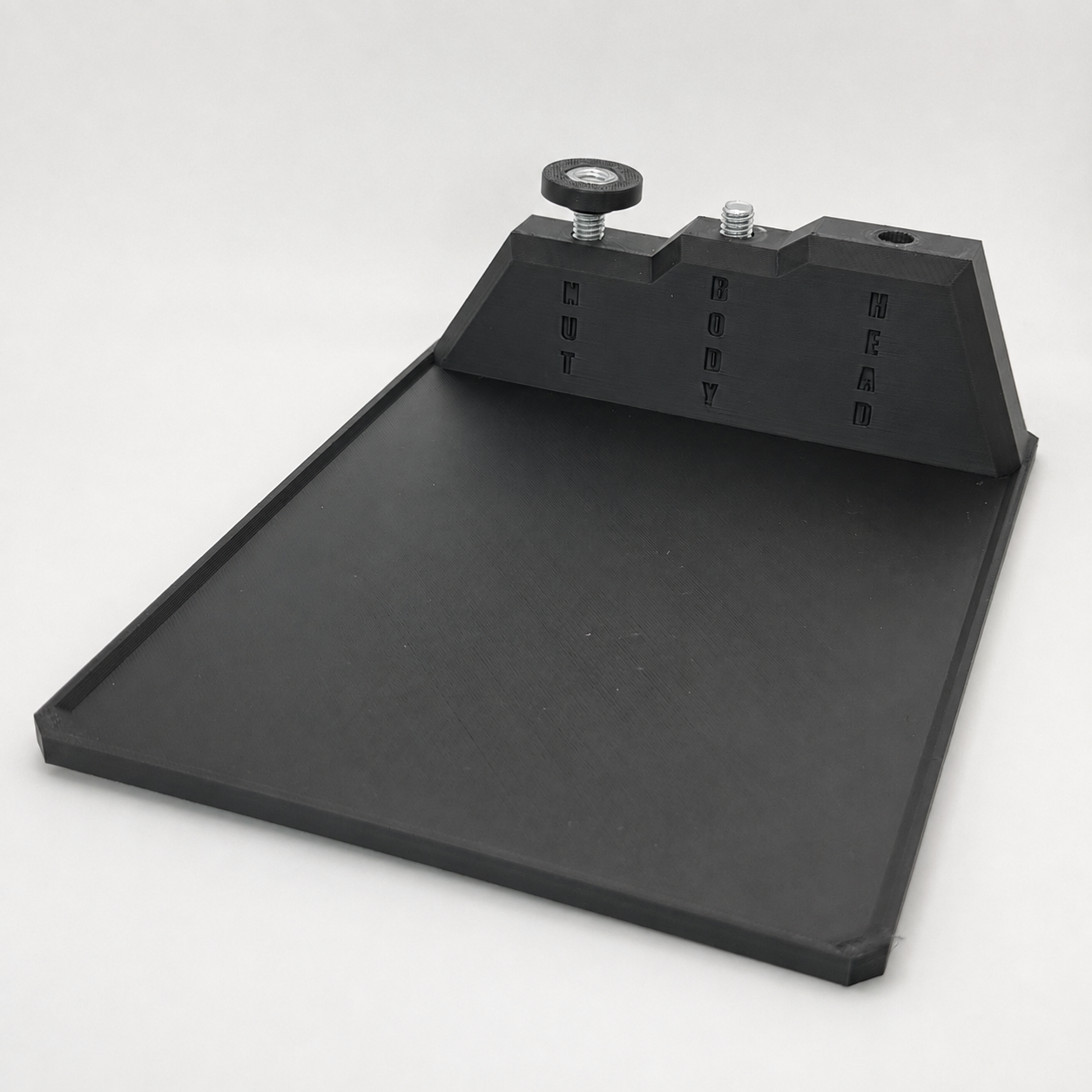 Empty custom FDM adhesive-curing assembly fixture